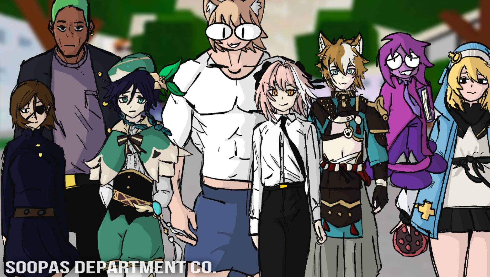 Discovery splash banner for ๐ Soopas Calamity Co. Femboy ๐ Discord server