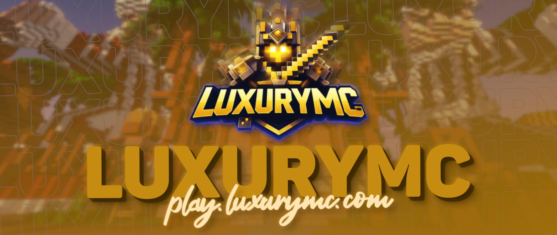 Discovery splash banner for LuxuryMC Discord server