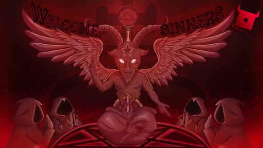 Discovery splash banner for {TSC} The Satanic Church Discord server