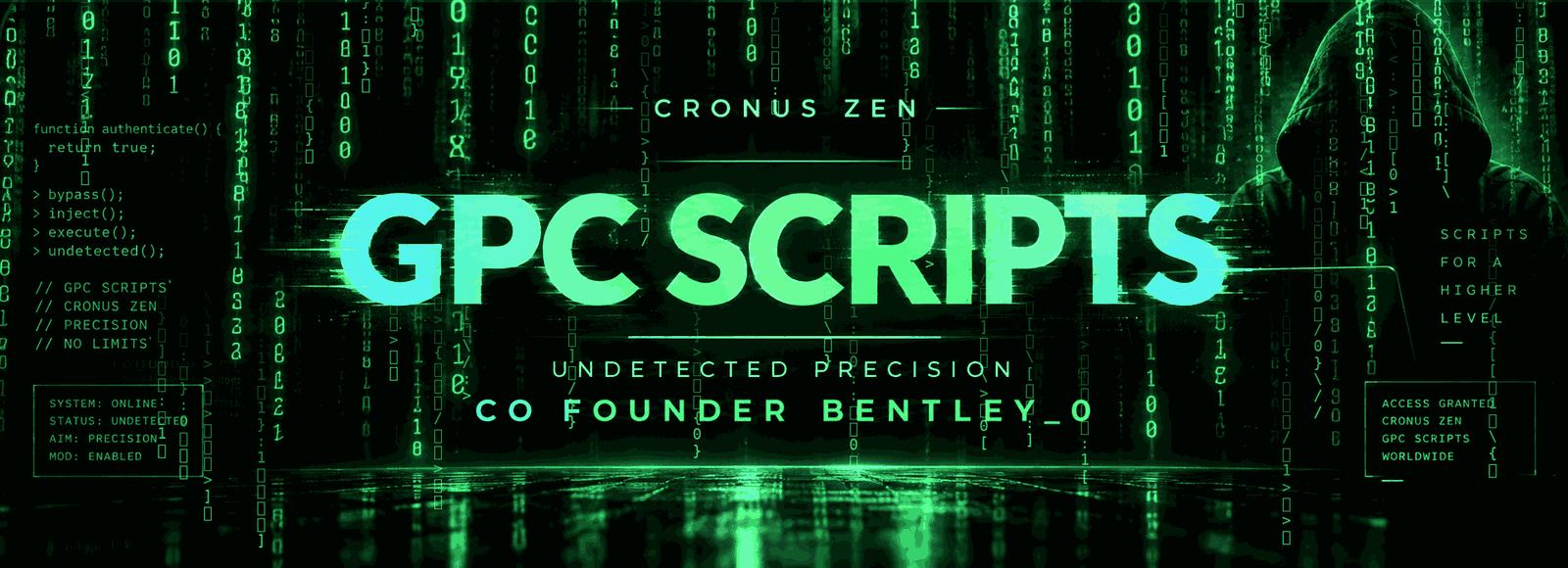 Discovery splash banner for GPCScript | Free Cronus Zen Scripts :D Discord server
