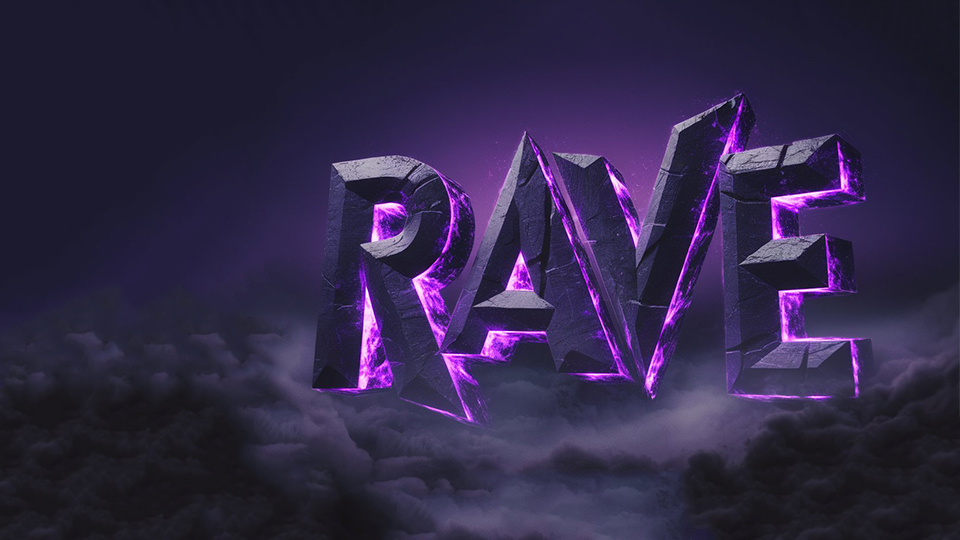 Discovery splash banner for RAVE #very soon Discord server