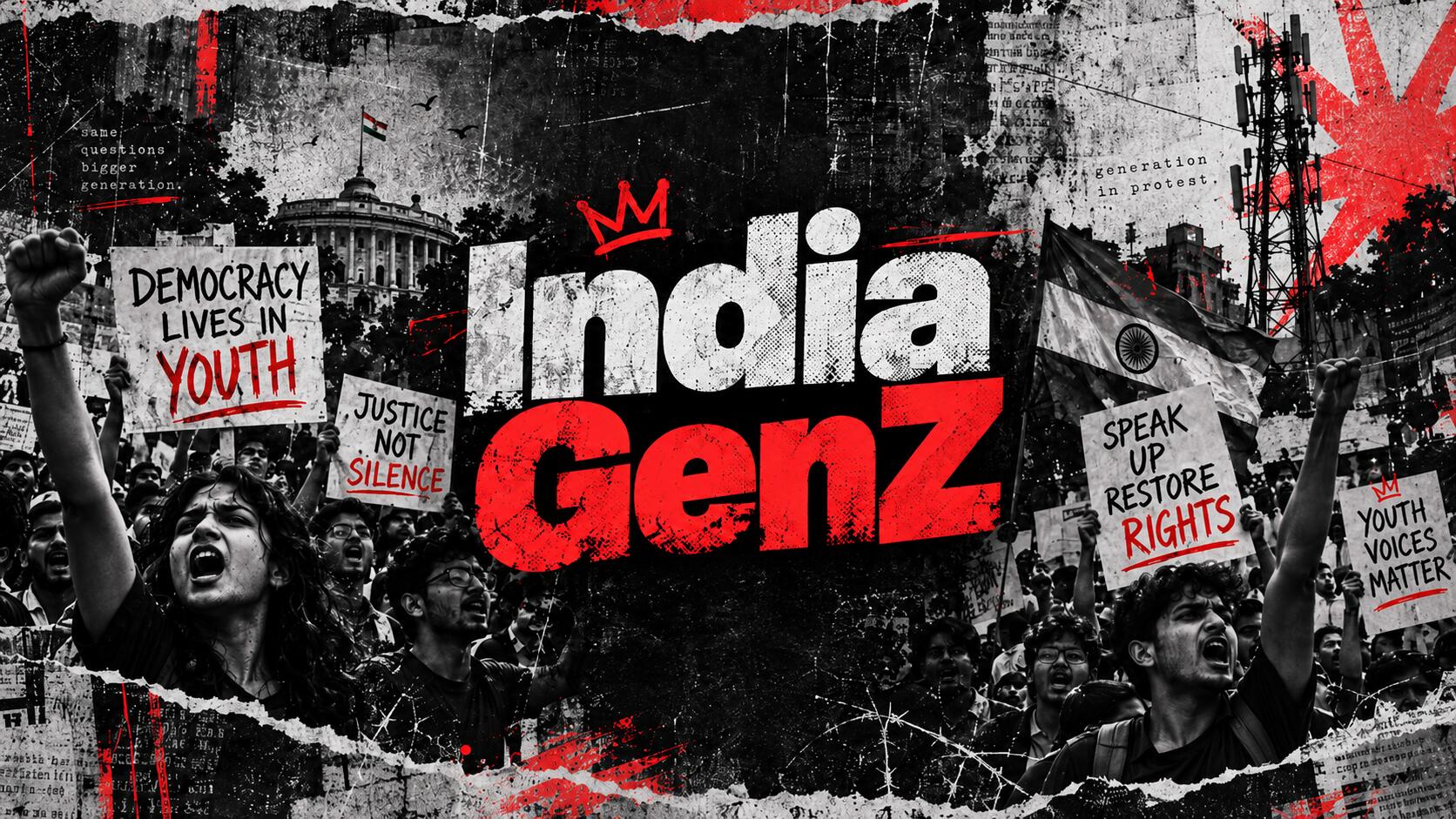 Discovery splash banner for INDIAN GenZ 🇮🇳 | Indian Discord server • Make friends • hindi • vc • discord india Discord server