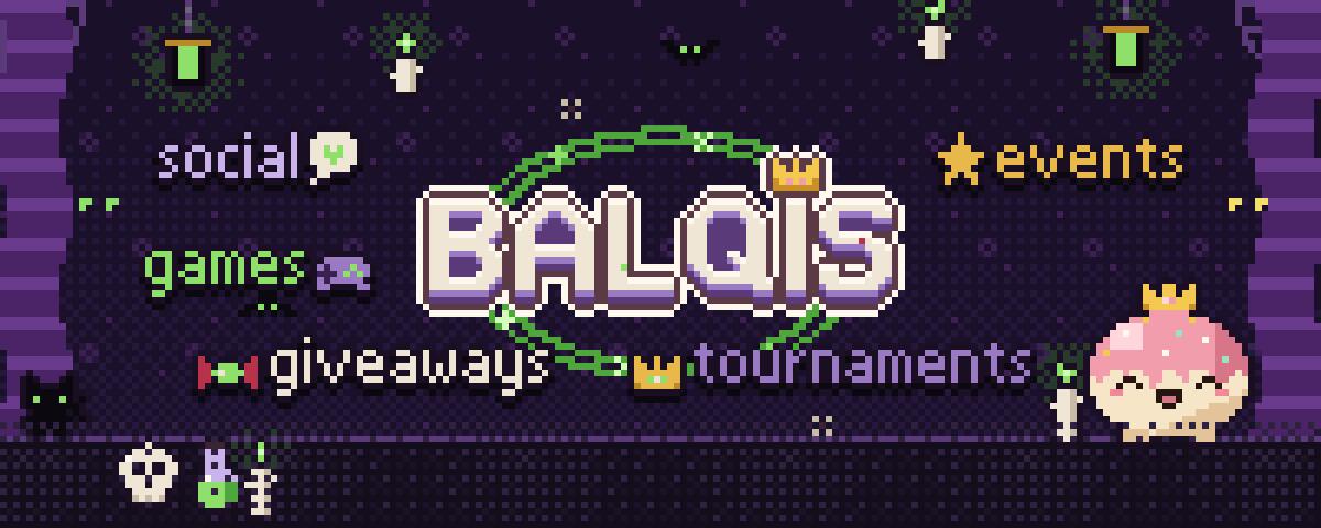 Discovery splash banner for ! balqurse: the cursed gaming family Discord server