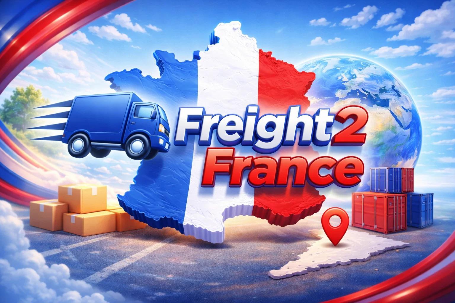 Discovery splash banner for Freight2France | Express Shipping Europe Discord server
