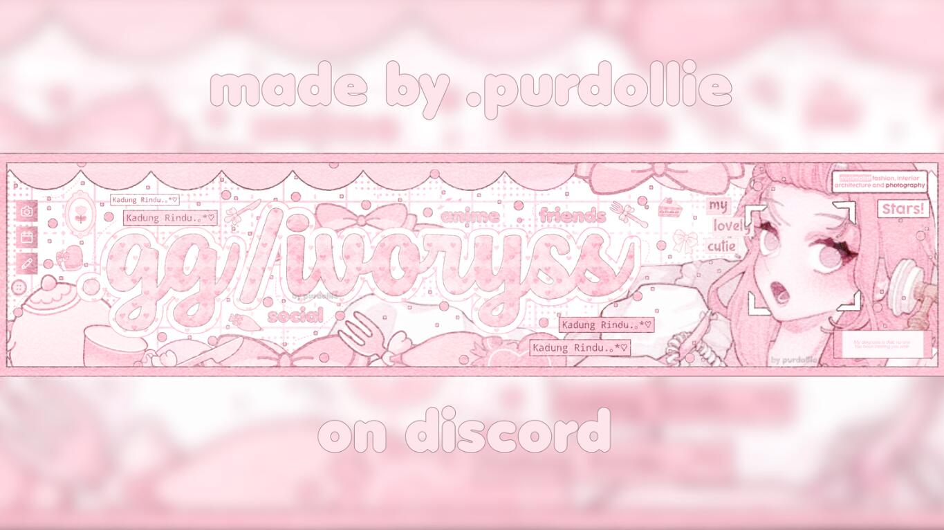 Discovery splash banner for ꘓ´꒳ˋ꣓ 𖨂🍥 /ivoryss ♡ socιαl . deco .gwys .αnιme .gαmes ꒱ Discord server