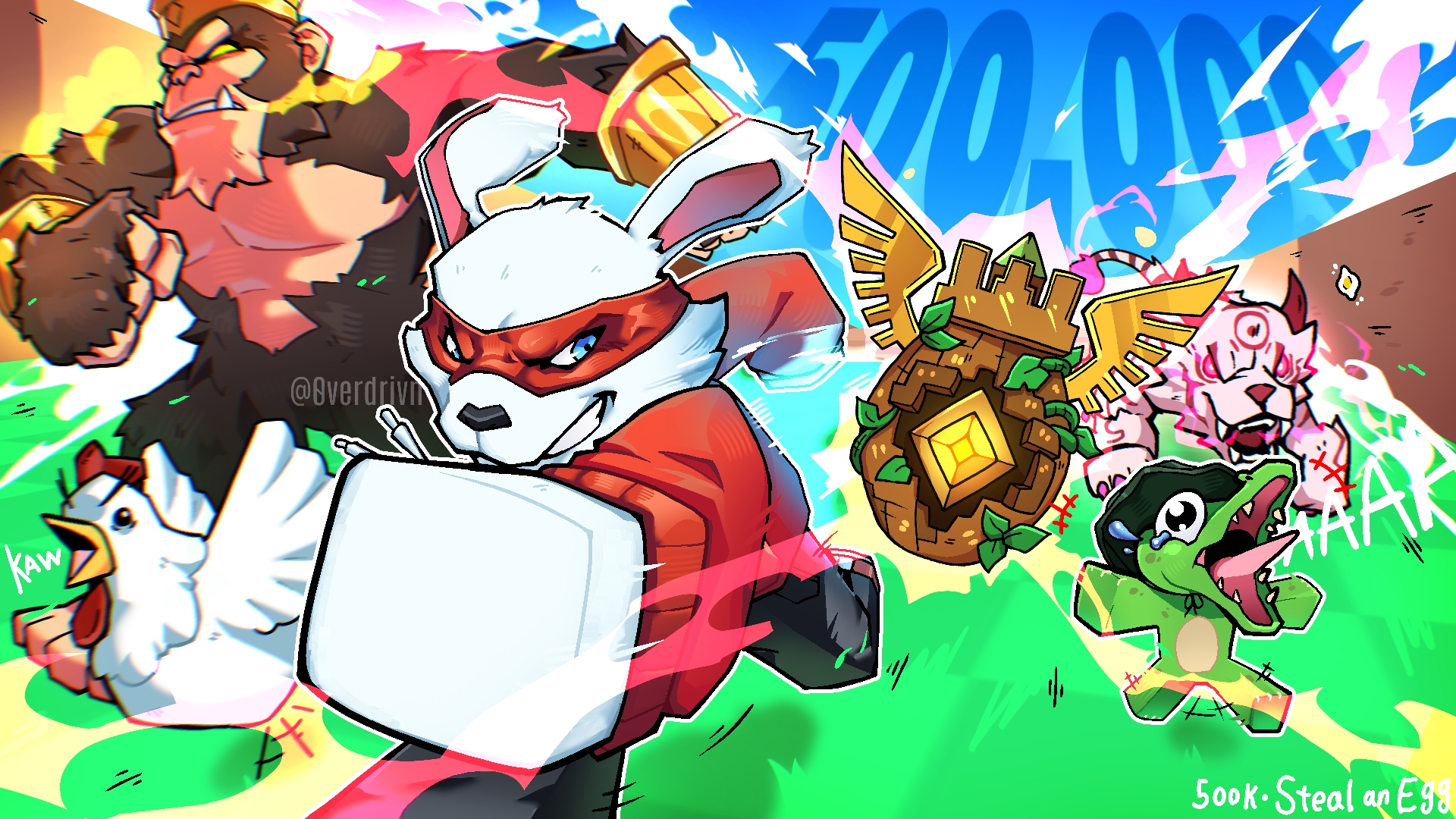Discovery splash banner for Steal an Egg Discord server