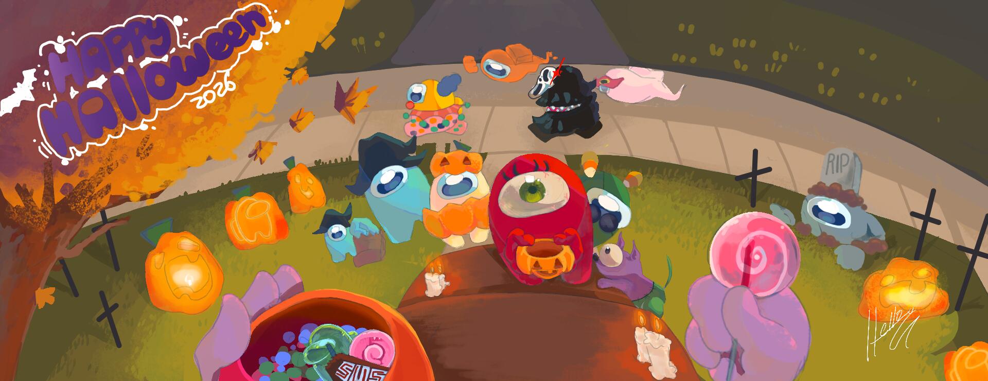 Discovery splash banner for Among Us - Español Discord server
