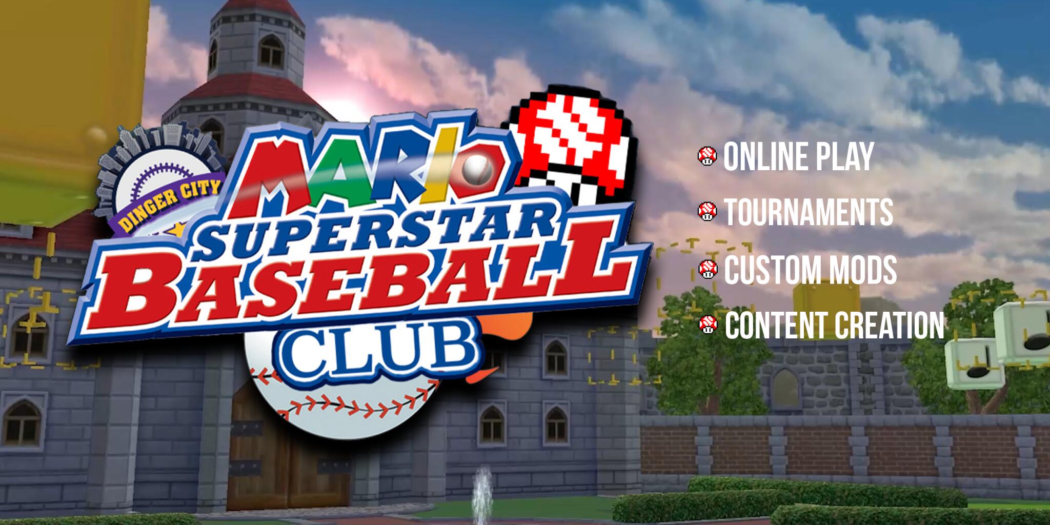 Discovery splash banner for Mario Superstar Baseball Club Discord server